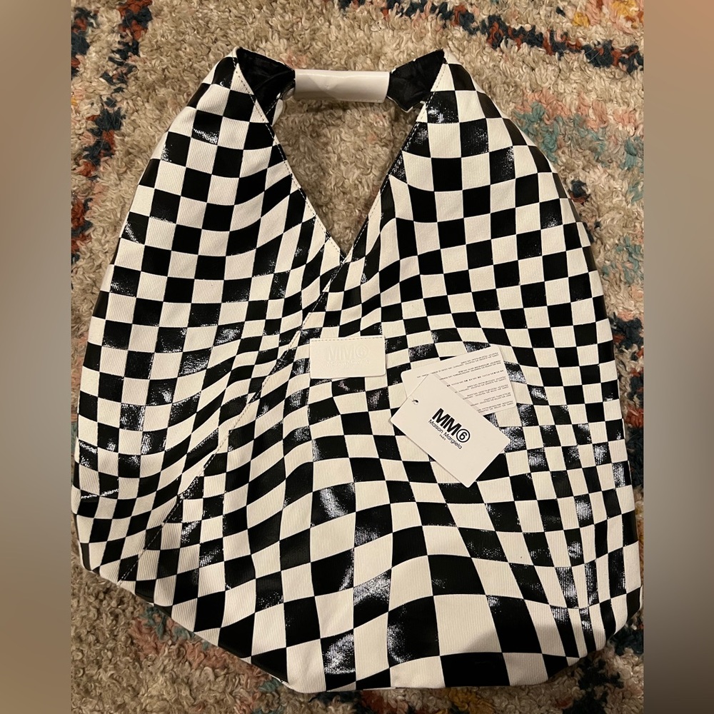 Maison Margiela MM6 plaid tote